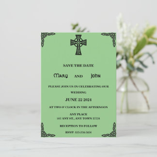Faire-part de mariage de Croix celtique