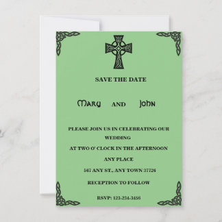 Faire-part de mariage de Croix celtique