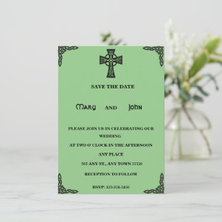 Faire-part de mariage de Croix celtique