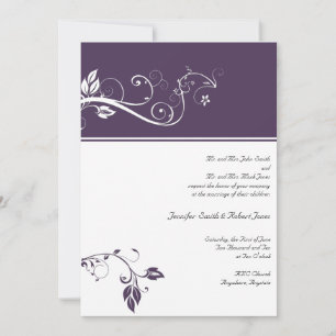 Faire-part de mariage de défilement de la vigne de