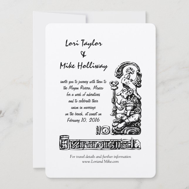 Faire-part de mariage de destination de plage du (Devant)