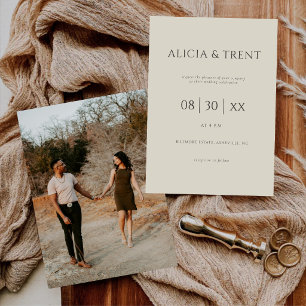 Faire-part de mariage de domaine moderne Élégant