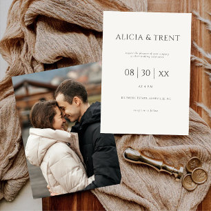 Faire-part de mariage de domaine moderne   Élégant