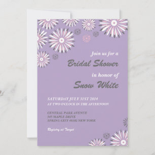 Faire-part de mariage de Fêtes des mariées florale