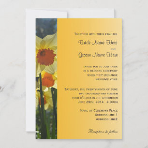faire-part de mariage de fleur de jonquille ensole