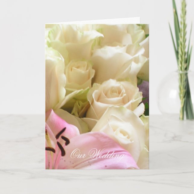 Faire-part de mariage de fleurs (Devant)