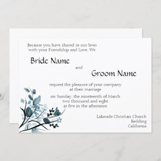 Faire-part de mariage de fleurs orientales