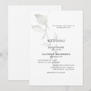 Faire-part de mariage de Foliage moderne