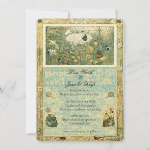 Faire-part de mariage de forêt vintage Storybook