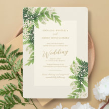 Faire-part de mariage de fougères
