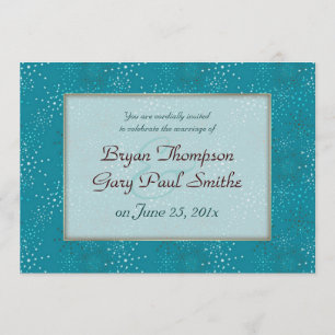 Faire-part de mariage de Galaxie Turquoise