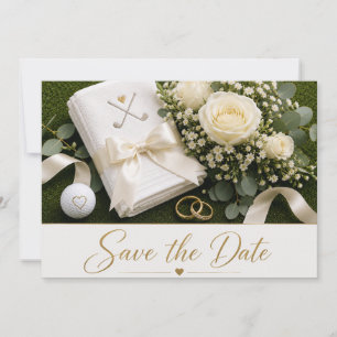 Faire-part de mariage de golf à conserver pour la