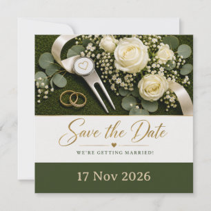 Faire-part de mariage de golf "Save the Date"