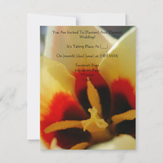 Faire-part de mariage de gros plan couleur Tulipe