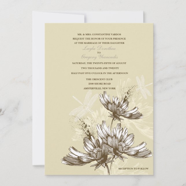 Faire-part de mariage de Imaginaire de dragonfly (Devant)