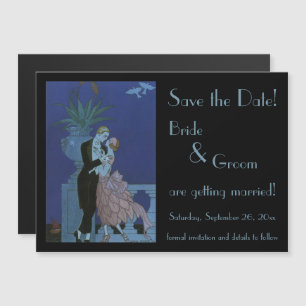 Faire-part de mariage de jeunes mariés Art Déco vi