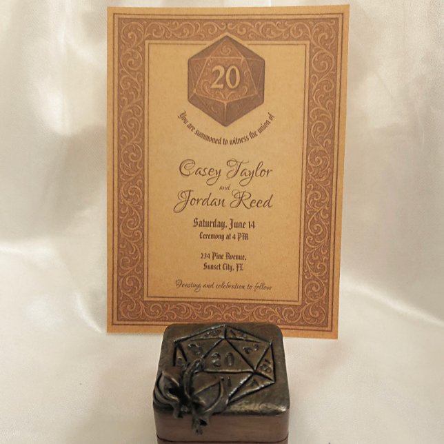 Faire-part de mariage de joueur avec Dragon & Dice (Créateur téléchargé)