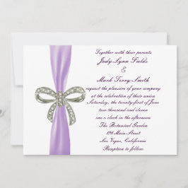 Faire-part de mariage de la boîte de diamant viole