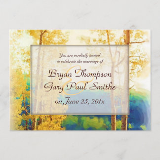 Faire-part de mariage de la lueur d'Aspen