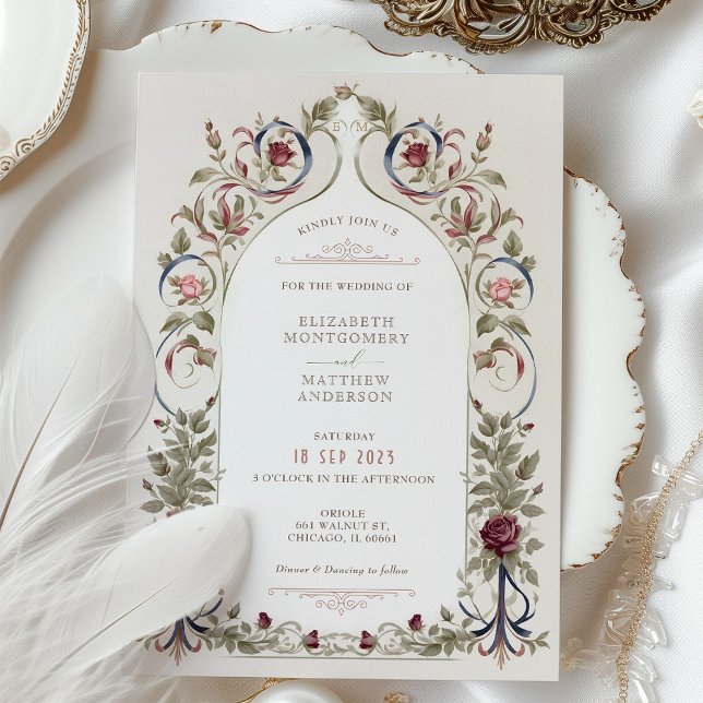 Faire-part de mariage de la Marine royale de Bourg (Créateur téléchargé)