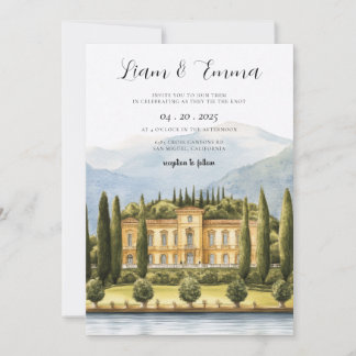Faire-part de mariage de la Villa del Balbianello 