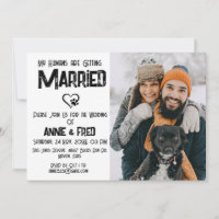 Faire-part de mariage de l'amant animal de chien