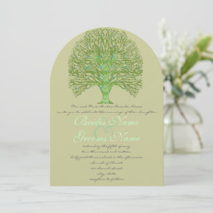 Faire-part de mariage de l'arbre d'enchantement ve