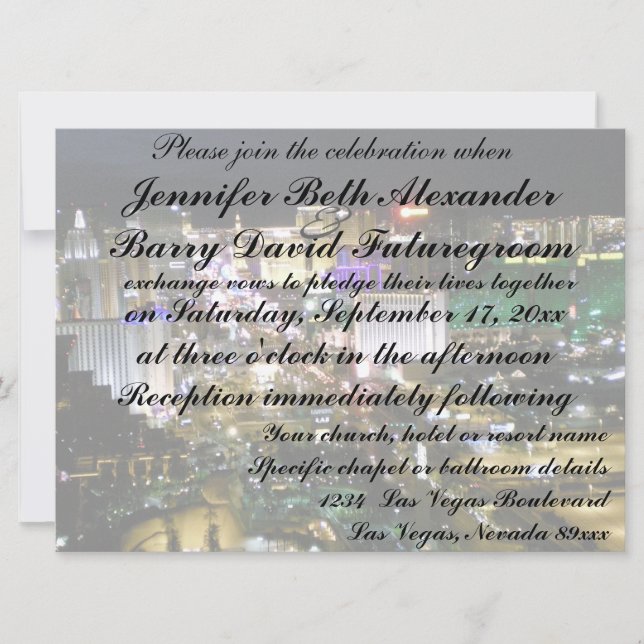 Faire-part de mariage de las vegas (Devant)