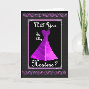 Faire-part de mariage de l'hôtesse - PURPLE Gown