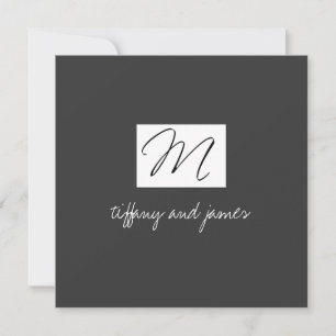 Faire-part de mariage de logo Monogramme moderne