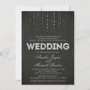 Faire-part de mariage de look Parties scintillant