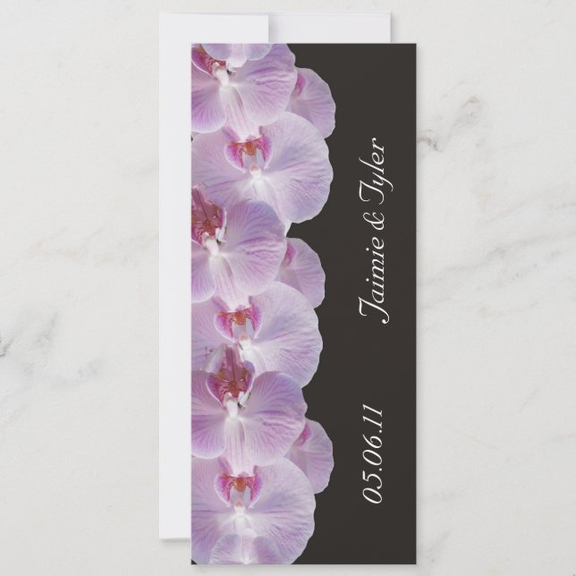 Faire-part de mariage de l'orchidée mauve (Devant)