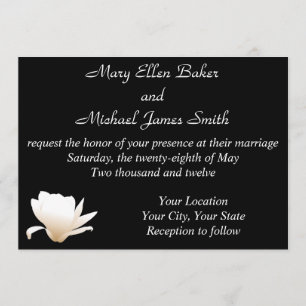 Faire-part de mariage de Lotus blanc