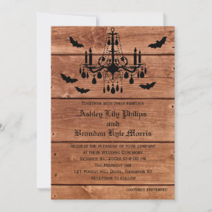 Faire-part de mariage de lustre Halloween Barne