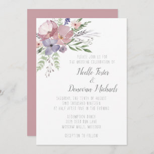 Faire-part de mariage de Mauve Meadows