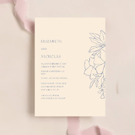 faire-part de mariage de modèle numérique à fleurs