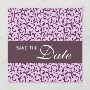 Faire-part de mariage de monogramme de prune et de