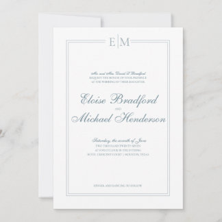 Faire-part de mariage de monogramme officiel