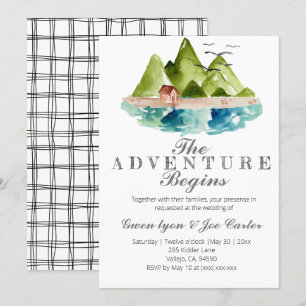 faire-part de mariage de montagne en plein air