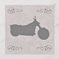 Faire-part de mariage de motard de moto de relief