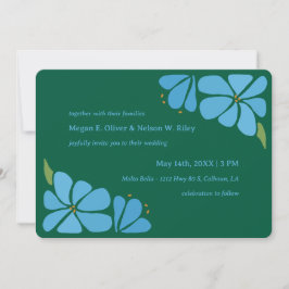 Faire-part de mariage de Motif Super bleu