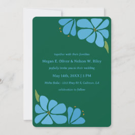 Faire-part de mariage de Motif Super bleu