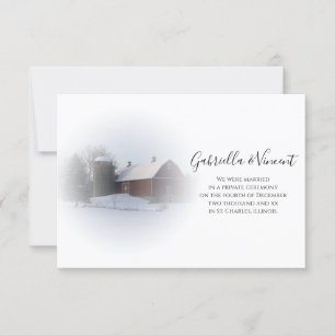 Faire-part De Mariage De Nacre Couverte De Neige/E