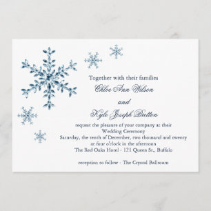 Faire-part de mariage de neige d'hiver Icy