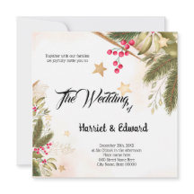 Faire-part de mariage de Noël