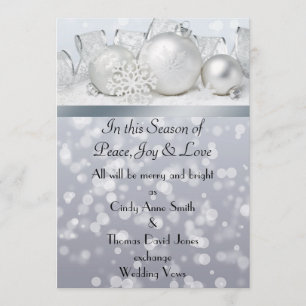Faire-part de mariage de Noël de Silver Bell