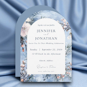 Faire-part de mariage de Noël pour les vacances d'