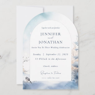 Faire-part de mariage de Noël pour les vacances d'