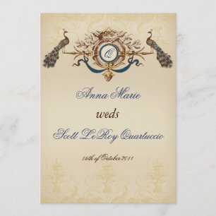 Faire-part de mariage de paix Vintage