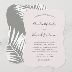 Faire-part de mariage de palmes gracieuses